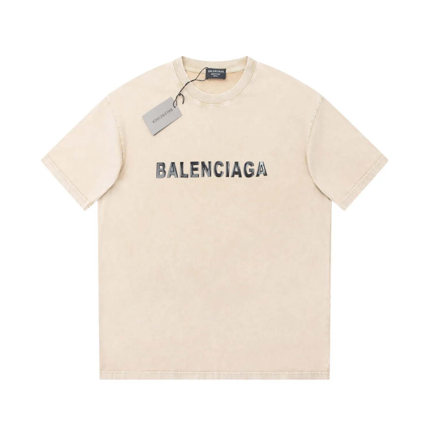 🅿️220 High quality ✨Paris✨🆕Classic logo letter pattern short sleeves. Official website synchronization, pure cotton fabric at the counter! Comfortable against the skin, durable and easy to wear, classic and simple logo design, meticulous original craftsmanship, customized 290G same vat dyed fabric, very comfortable to the touch, latest brick cabinet synchronization, OS off-shoulder version, fashionable and personalized, super versatile and good-looking, very suitable for both men and women, must-have style, tag, collar label, washed wheat, three labels complete, black, light apricot, green, rock coffee. 4️⃣ color S M L XL